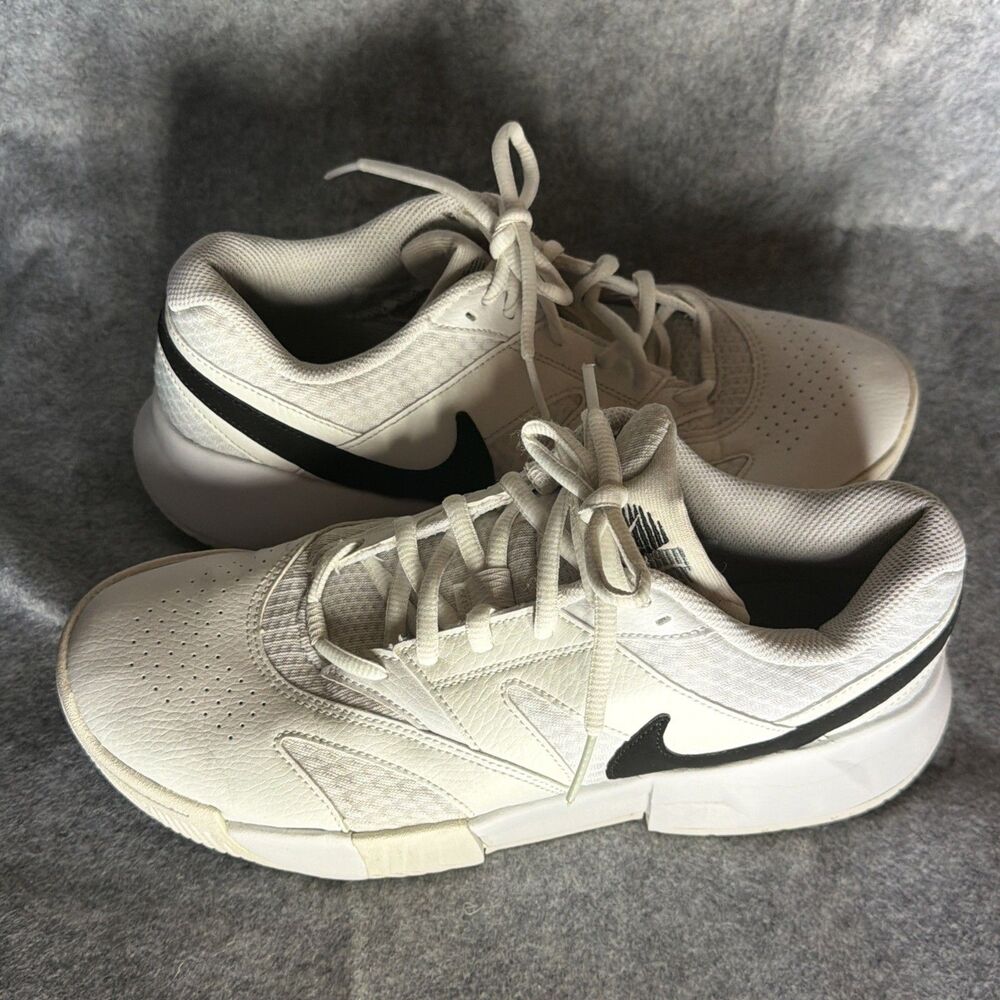 Nike Court Lite 4 Women's size 10 White Black Leather Tennis shoes FD6575 100 - Picture 9 of 10